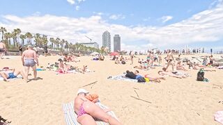 ???? Best Beaches in Spain - Barceloneta Beach walk June 2023 Spain #beachwalk