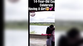 14 year old couple celebrate having a girl ???????????????? #14 #mexican #baby #celebrity #edgar #viral