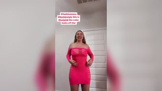 Fashionnova Hot Pink Cut Out Stretch Dress Try On Haul Barbie Style Lovable Curves