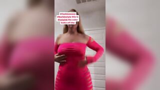 Fashionnova Hot Pink Cut Out Stretch Dress Try On Haul Barbie Style Lovable Curves