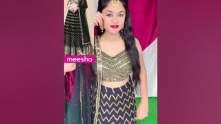 Meesho lehenga try on haul????| Party wear lehenga ????#sharara #viral #meesho #shorts #haul #trending