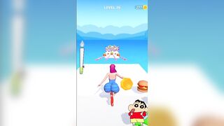 Shinchan Playing Twerk Race 3D | Twerk Race 3D Running Game With Shinchan #shorts #shinchan