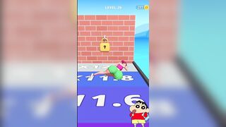 Shinchan Playing Twerk Race 3D | Twerk Race 3D Running Game With Shinchan #shorts #shinchan