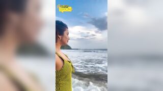 tejaswimadivada Looking so gorgeous In Beach #ytshorts #youtubeshorts #teluguedition