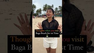 Goa wale Baga Beach pe ????️ #shorts #goa #beach