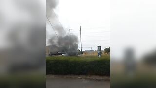 OMG " FIRE AT TRUCK TRAILER ????