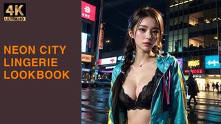 [4K AI Art] 네온시티 란제리 neon city lingerie ネオンシティランジェリー | realistic LOOKBOOK