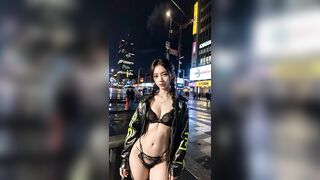[4K AI Art] 네온시티 란제리 neon city lingerie ネオンシティランジェリー | realistic LOOKBOOK