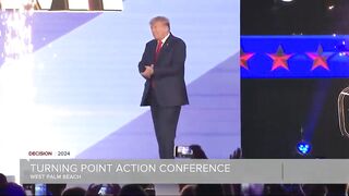 Donald Trump speaks in West Palm Beach as Gov. DeSantis is in Nashhille