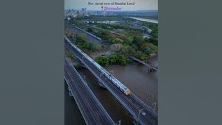 Aerial view of Mumbai Local | Bhayandar | Thane #mumbaitravel #amazingmumbai #travel