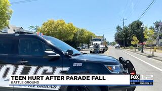 Teen girl falls from parade trailer, run over in Battle Ground