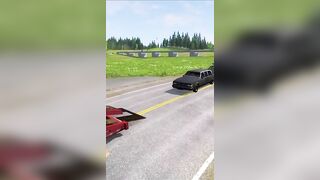 Double Flatbed Trailer Truck vs speed bumps|Busses vs speed bumps | Beamng Drive #37