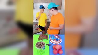 Mario cake vs chocolate food ice cream challenge! ???? #mario #funny #shorts by Ethan Funny Family