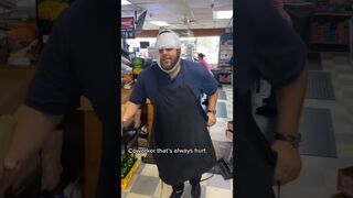 Coworker that’s always hurt #funny #comedy #viral #gasstation