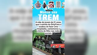 Filho de modelo do OnlyFans desenha trem gigante e entra para o livro dos recordes