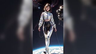 4K Ai Art - Fashion Models "Beautiful in Space"