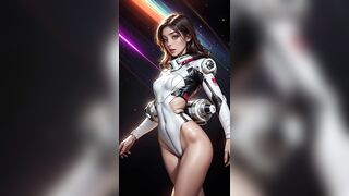 4K Ai Art - Fashion Models "Beautiful in Space"