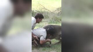 Deer attacks man! ???? #shorts #deer #hunting #funny #outdoors