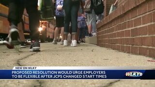 Proposed resolution to urge employers to be flexible after JCPS start times changes