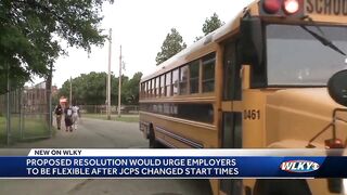 Proposed resolution to urge employers to be flexible after JCPS start times changes