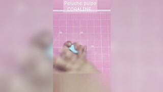 Como hacer el Peluche Pulpo de Coraline en Pasta Flexible o Pircekana Fría.