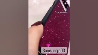 Funda de Goma flexible con brillitos para Samsung A03 #ramosmejia #accesoriosparacelulares #fu