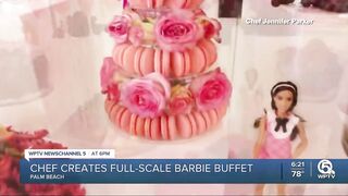 Palm Beach chef creates full-scale Barbie buffet