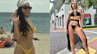 La Santiaguera y la Venezolana calienta Miami Beach con sus bikinis