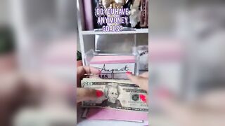 Easy ways to save money. Monthly Savings challenge box. #cashstuffing #asmr #asmrsounds #savings