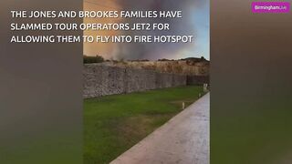 Family flee Rhodes in bikinis and shorts as fire engulfs hotel