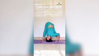 Wide legged forward bending - Twisting yoga pose #yogaurmi #yoga #yogawithurmipandya #yogapractice