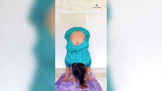 Wide legged forward bending - Twisting yoga pose #yogaurmi #yoga #yogawithurmipandya #yogapractice