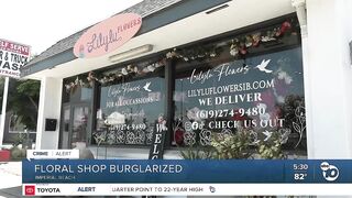 Caught on video: Imperial Beach flower shop burglarized