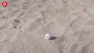 Practice golf on the beach like Seve Ballesteros