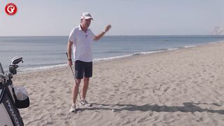 Practice golf on the beach like Seve Ballesteros