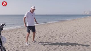 Practice golf on the beach like Seve Ballesteros