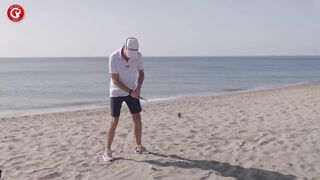 Practice golf on the beach like Seve Ballesteros