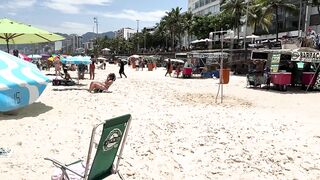 ???????? Hot day at Ipanema beach Brazil | beach walk 4k