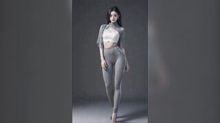 [4K] AI Art Studio Lookbook / Yoga Model Lady