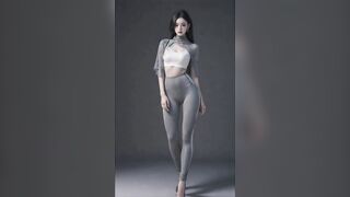 [4K] AI Art Studio Lookbook / Yoga Model Lady