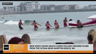 WATCH: Video shows lifeguards pulling plane from Hampton Beach