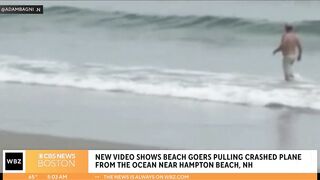 WATCH: Video shows lifeguards pulling plane from Hampton Beach