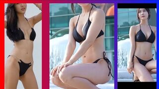 black bikini | swimsuit | photoshoots model 2023 | bikinis비키니 모델 | 수영복 비키니 | 사진 촬영 모델 2023 | 비키니