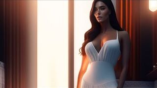 4k.Ai Fashion Lookbook. Beauties in Bikinis Modling in Bathroom. Ai Girls art