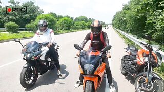 ktm rc200 vs pulsar rs200 drag race ???????????? | both bs6 2023 models | #youtube #pulsar #ktmindia