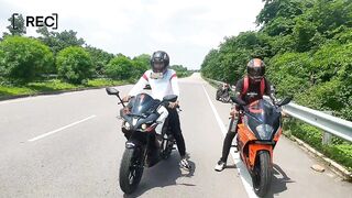 ktm rc200 vs pulsar rs200 drag race ???????????? | both bs6 2023 models | #youtube #pulsar #ktmindia