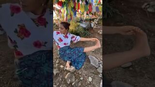 Twisting Yoga pose for flexible back by Mamta Goyal Yogini