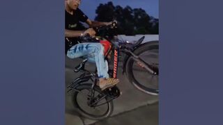 non gear cycle se wheelie Marne Ka challenge Diya Monty bhai ko challenge complete 50 subscriber