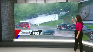 Tractor-trailer crash causes I-255 EB lane closures