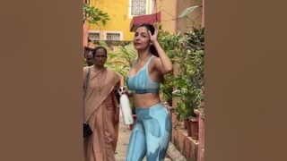 Malaika Arora Goes To Yoga In A Hot Blue Outfit | #shorts | #Yoga